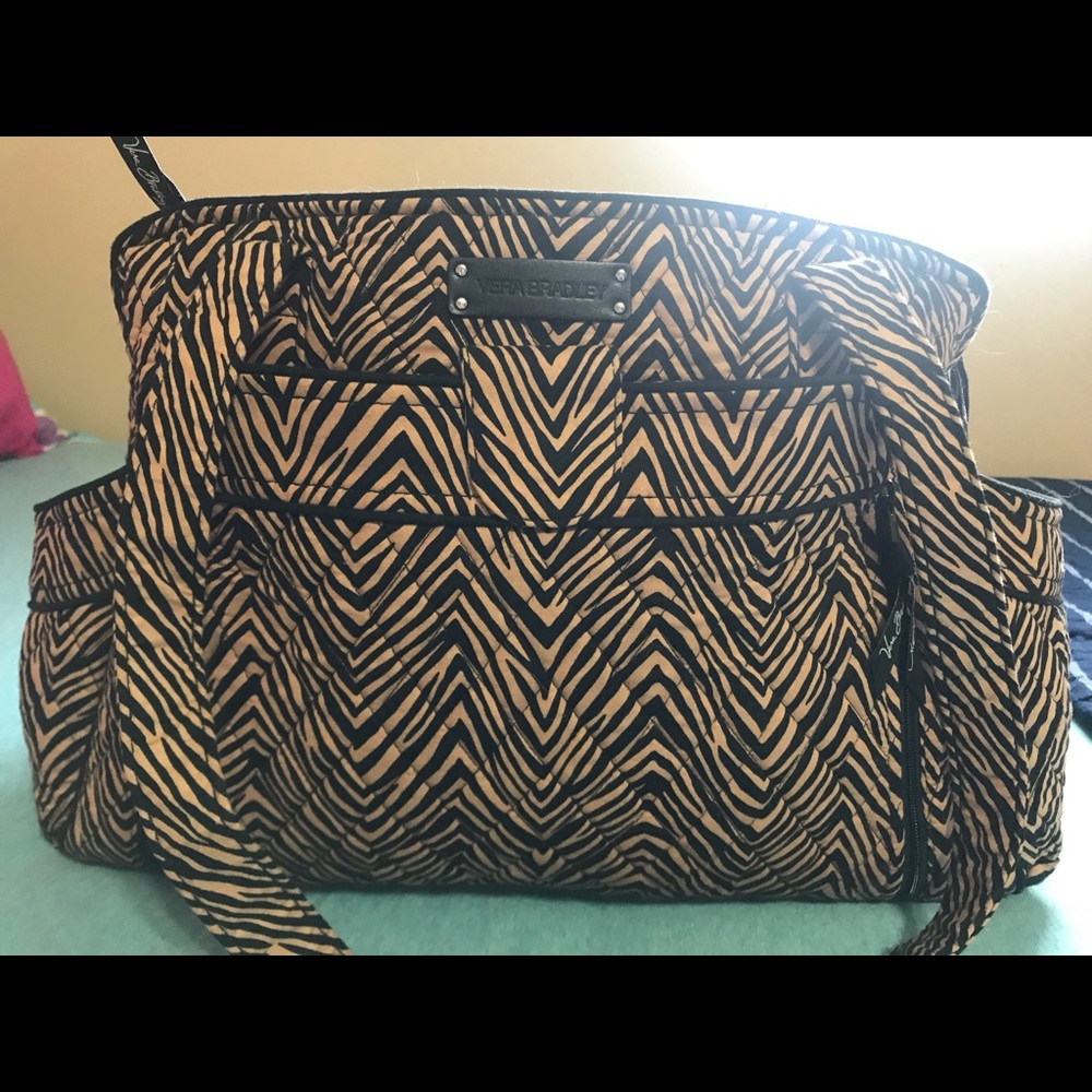 Vera Bradley Zebra Print Diaper Bag